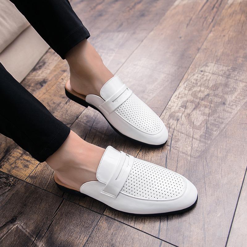 One pedal lazy men s Doudou shoes personality trendy small leather shoes bag head half slippers men s leather shoes 38 білий
One pedal lazy men s Doudou shoes personality trendy small leather shoes bag head half slippers men s leather shoes 38 білий