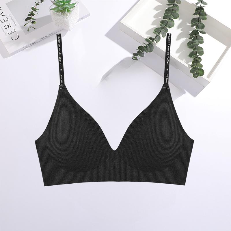 Women Sexy Seamless Bras Deep V Neck Bralette Sexy Lingerie Letter Strap Tops Push Up Underwear Wireless Brassiere for Female S чорний
Women Sexy Seamless Bras Deep V Neck Bralette Sexy Lingerie Letter Strap Tops Push Up Underwear Wireless Brassiere for Female S чорний