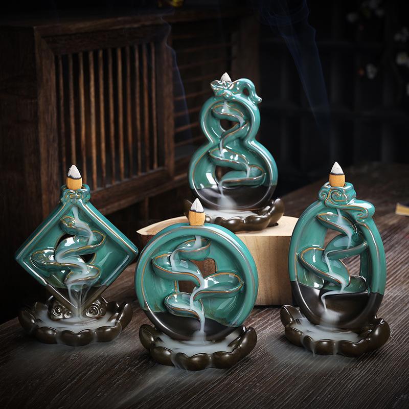 Creative backflow incense burner, ceramic lotus base lotus leaf lotus incense pedestal, home yoga room waterfall decoration incense burner
Creative backflow incense burner, ceramic lotus base lotus leaf lotus incense pedestal, home yoga room waterfall decoration incense burner