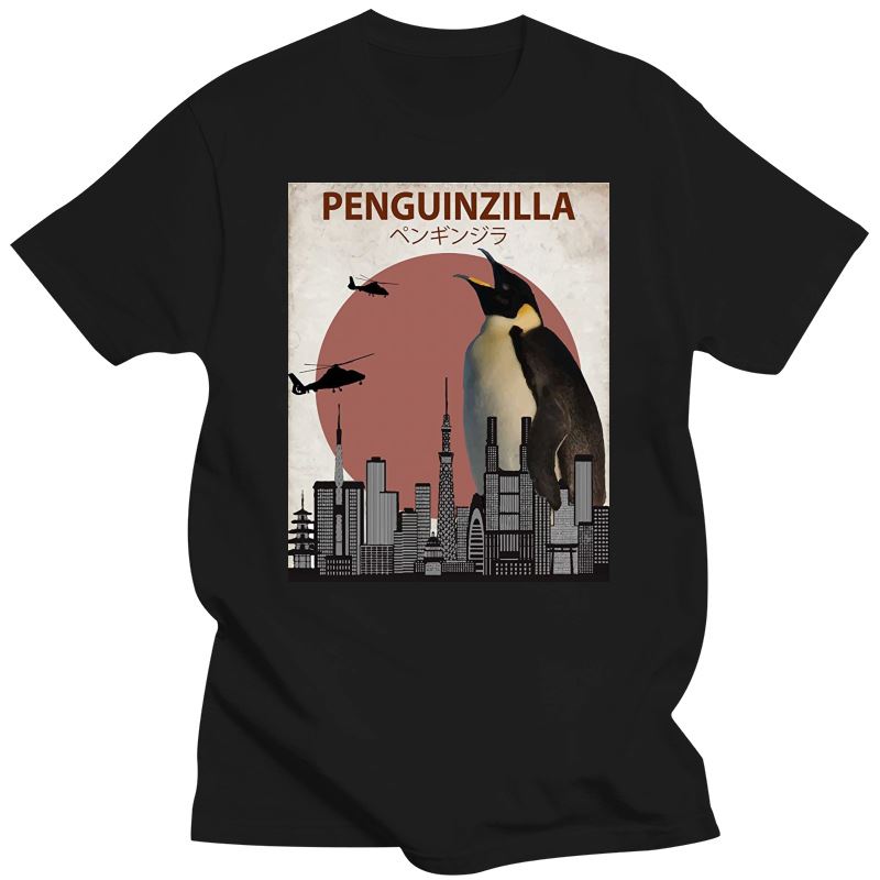Новинка 2023 года, горячая Распродажа, модная футболка из 100% хлопка Penguinzilla с забавным императорским пингвином для влюбленных, подарочная футболка
Новинка 2023 года, горячая Распродажа, модная футболка из 100% хлопка Penguinzilla с забавным императорским пингвином для влюбленных, подарочная футболка