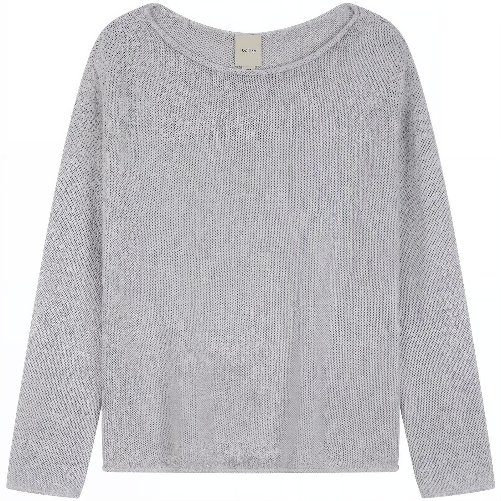 Calvin Klein Linen Blend Rolled Hem Loose Fit Knit Sweater Women tops Fleece-Mist-Gray 44B354G XS
Calvin Klein Linen Blend Rolled Hem Loose Fit Knit Sweater Women tops Fleece-Mist-Gray 44B354G XS