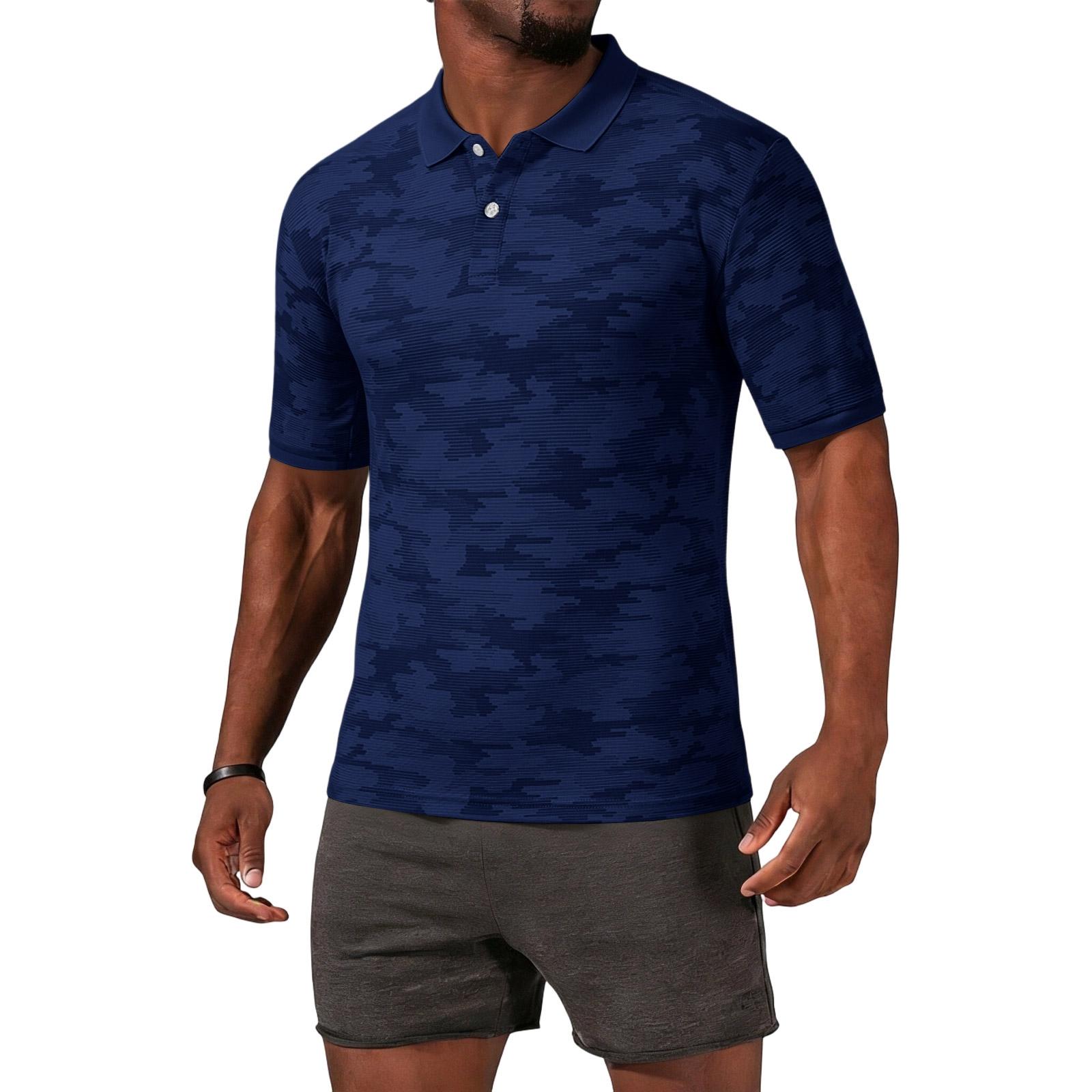 Men Short Sleeve Polo Shirt Classic Camouflage Print Breathable Lightweight Polo Top Collared Button Down Casual Wear S
Men Short Sleeve Polo Shirt Classic Camouflage Print Breathable Lightweight Polo Top Collared Button Down Casual Wear S