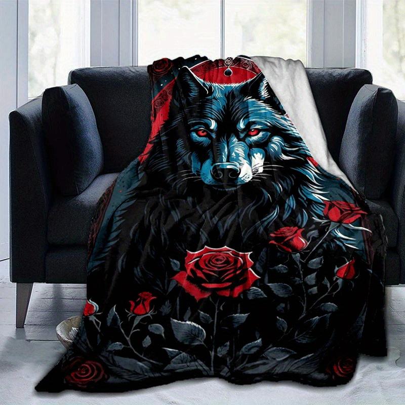 1pc Rose and Wolf Printing Lightweight Flannel Blanket, Comfortable and Warm Blanket, for Camping Sofa Bed and Couch Office, Gift 100x150cm
1pc Rose and Wolf Printing Lightweight Flannel Blanket, Comfortable and Warm Blanket, for Camping Sofa Bed and Couch Office, Gift 100x150cm