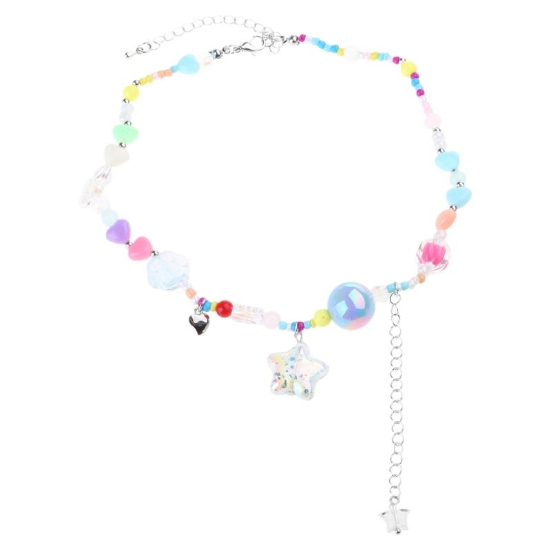 Colorful Beaded Colored Heart Choker Necklace Adjustable Clavicle Chain for Women Girl Cute Handmade Boho- Jewelry 1
Colorful Beaded Colored Heart Choker Necklace Adjustable Clavicle Chain for Women Girl Cute Handmade Boho- Jewelry 1