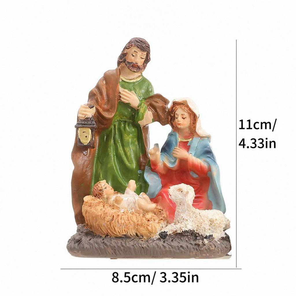 Handmade Resin Christmas Decoration - Three Family Statue with Jesus Ornament for Desktop Holiday Gift
Handmade Resin Christmas Decoration - Three Family Statue with Jesus Ornament for Desktop Holiday Gift
