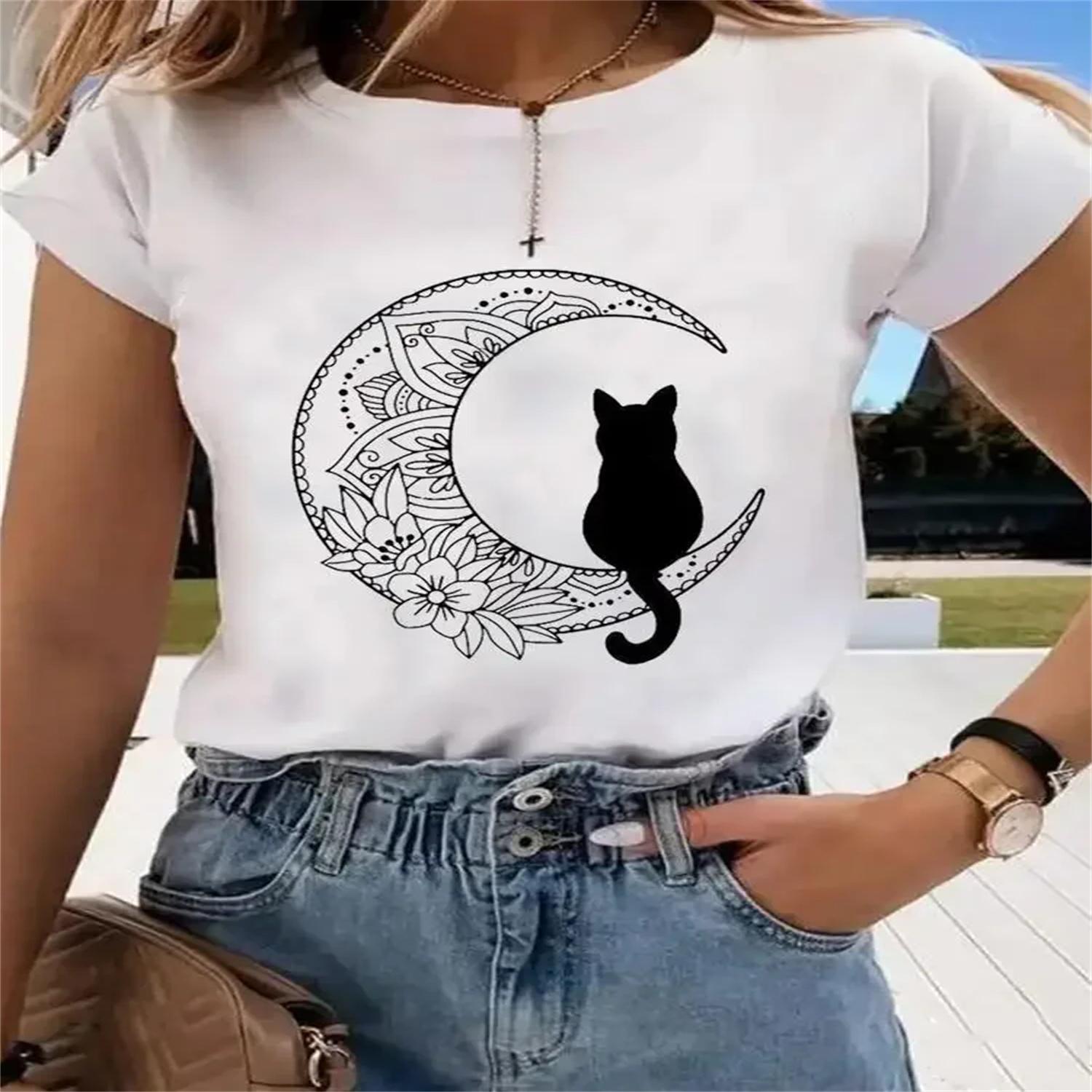 Short Sleeve Print Animal Cat Lovely Style Clothes Women Spring Summer Female Tee Fashion Shirt Lady Graphic T-shirt XXXXXL
Short Sleeve Print Animal Cat Lovely Style Clothes Women Spring Summer Female Tee Fashion Shirt Lady Graphic T-shirt XXXXXL
