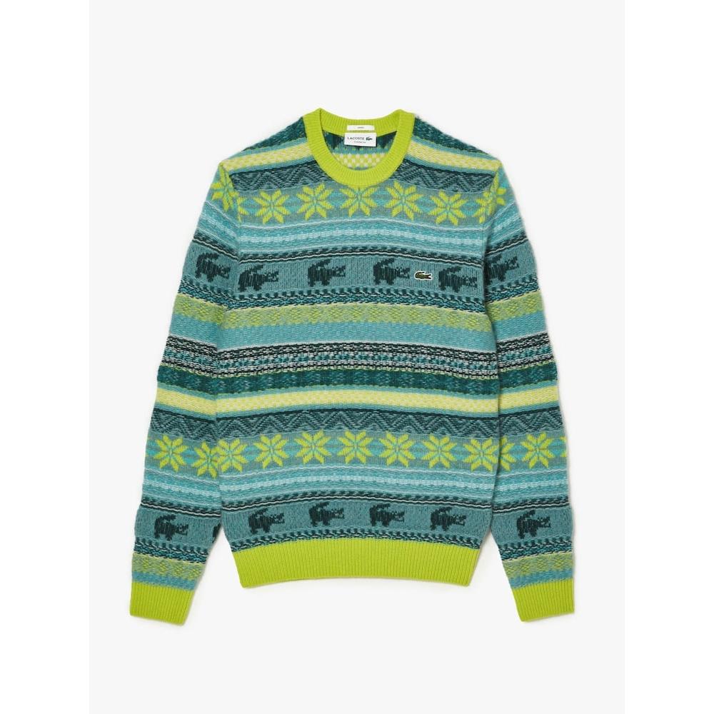 Lacoste Мужской шерстяной свитер с круглым вырезом в стиле фэр-айл AH5663 53N PAI Q2NAH5663 53NPAI 
Lacoste Мужской шерстяной свитер с круглым вырезом в стиле фэр-айл AH5663 53N PAI Q2NAH5663 53NPAI
