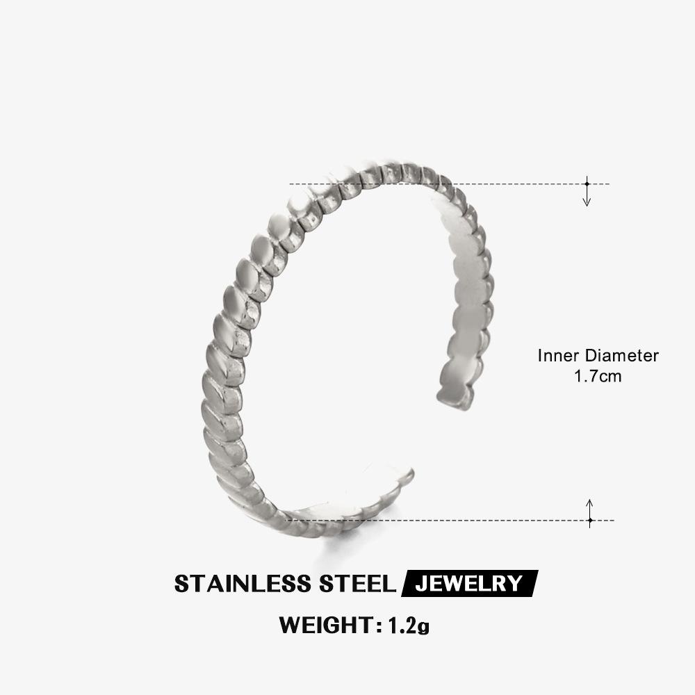 Delicate Twist Open Ring Stainless Steel Gold Color Trendy Minimalist Rings Women Geometric Zircon Birthday Gift Wholesale resizable
Delicate Twist Open Ring Stainless Steel Gold Color Trendy Minimalist Rings Women Geometric Zircon Birthday Gift Wholesale resizable