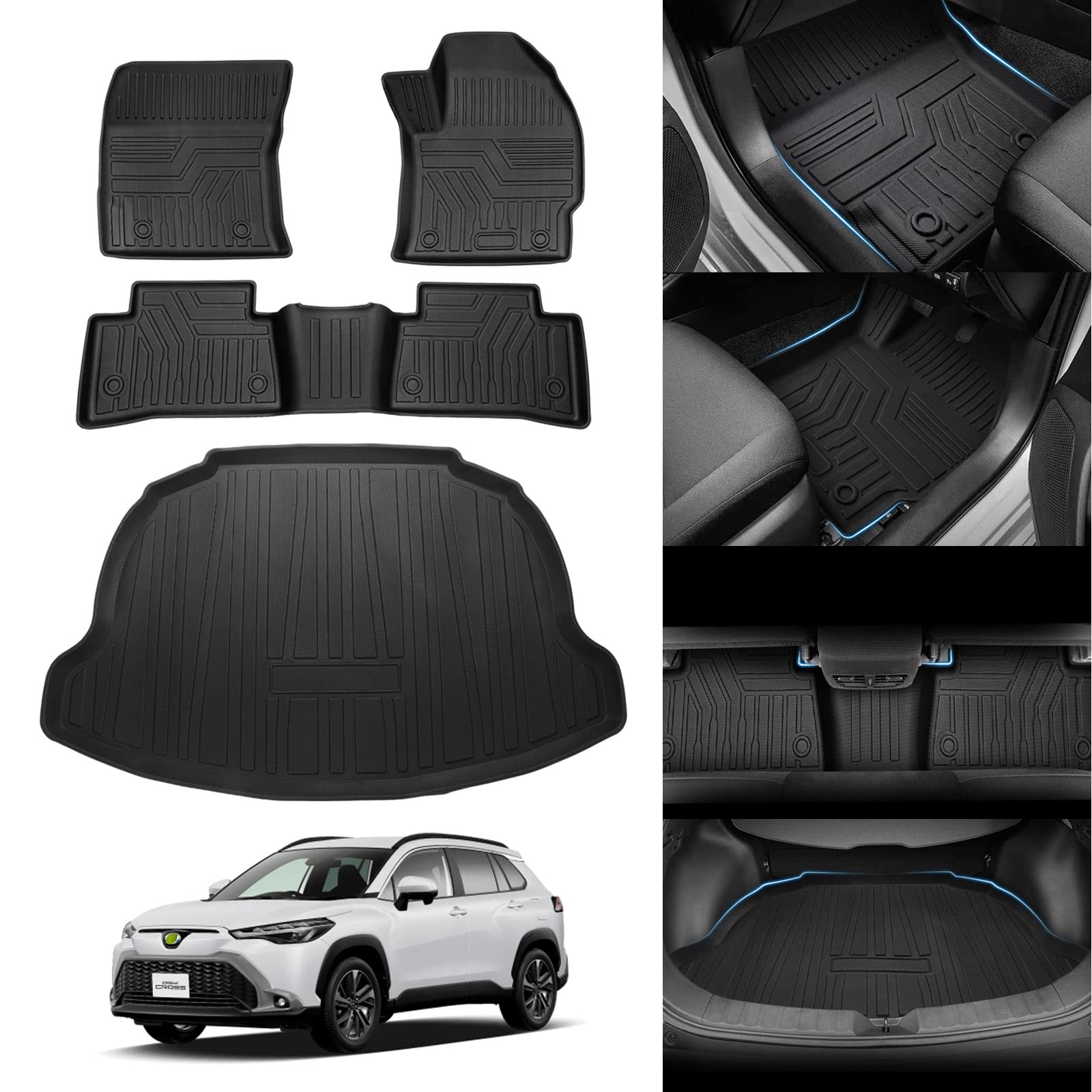 Jiooy Toyota New Corolla Cross 10 Series Коврик для пола Коврик для багажника Комплект COROLA CROSS 2WD Эксклюзивный 3D коврик для пола Автомобильный коврик Водонепроницаемый коврик для багажника Пятно чёрный
Jiooy Toyota New Corolla Cross 10 Series Коврик для пола Коврик для багажника Комплект COROLA CROSS 2WD Эксклюзивный 3D коврик для пола Автомобильный коврик Водонепроницаемый коврик для багажника Пятно чёрный