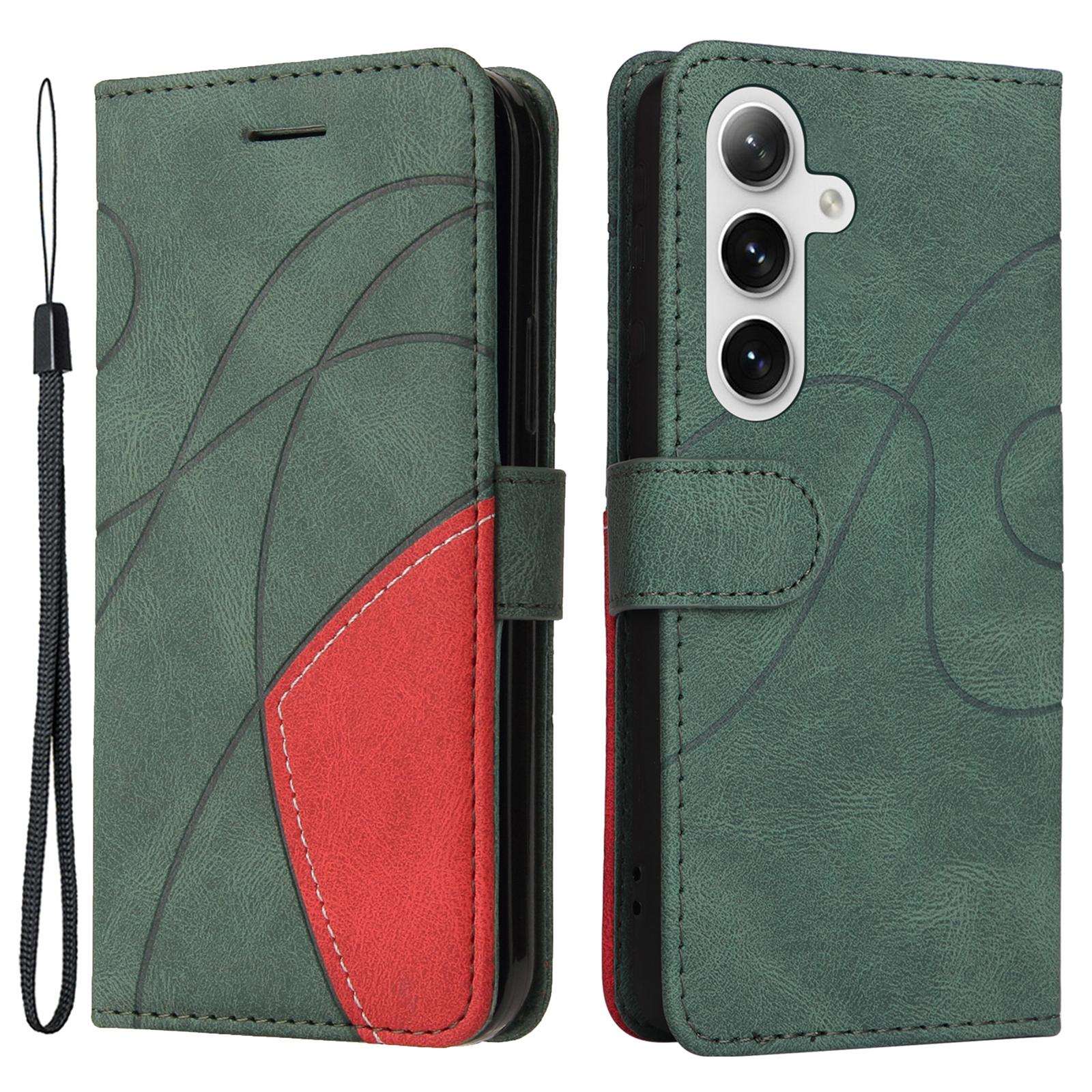 For Samsung Galaxy S25/S24 Leather Case Wallet Stand Color Splicing Phone Cover Green
For Samsung Galaxy S25/S24 Leather Case Wallet Stand Color Splicing Phone Cover Green