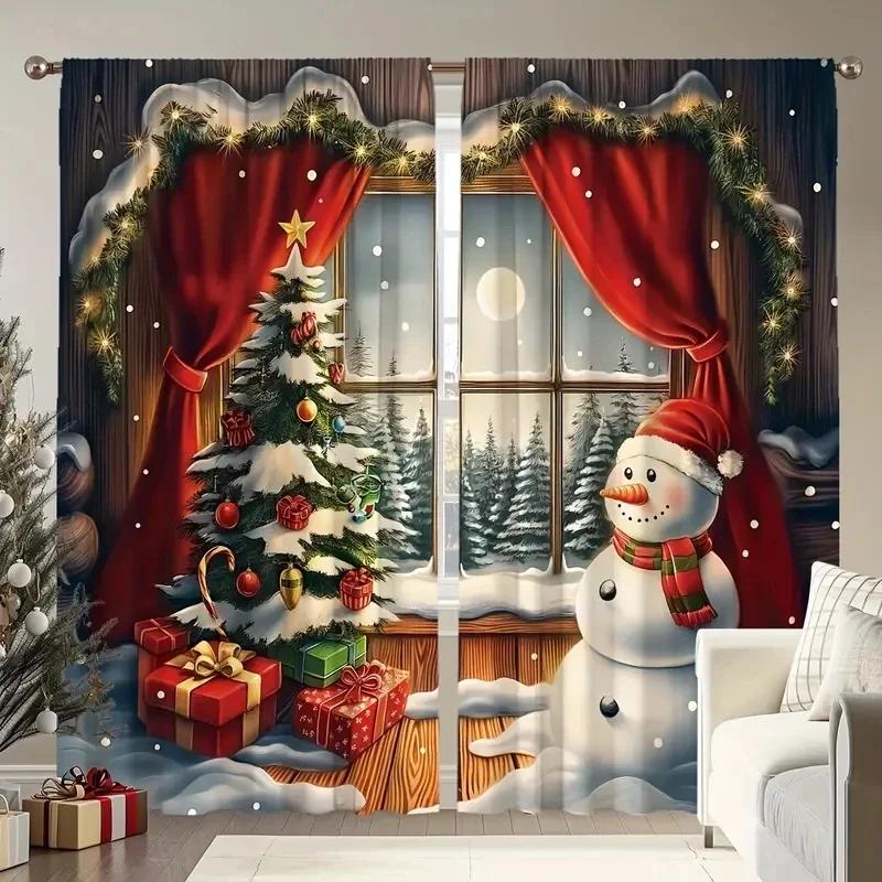 3D праздничный рождественский комплект из 2 предметов - снеговик, сосна, полиэстер, карман на штанге, машинная стирка для гостиной, спальни W50X130H(cm)x2Pcs&Grommet Top
3D праздничный рождественский комплект из 2 предметов - снеговик, сосна, полиэстер, карман на штанге, машинная стирка для гостиной, спальни W50X130H(cm)x2Pcs&Grommet Top