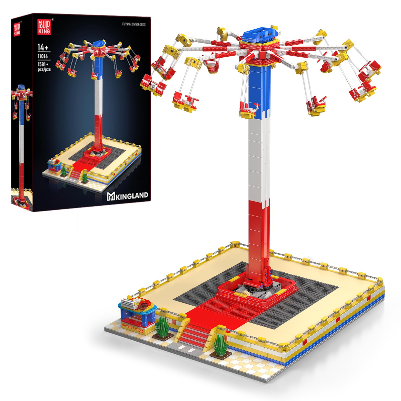 Mould King 11016 Amusement Park Series - Swing Carousel Building Kit, 1581+ Pieces Motorized & Remote Controlled Amusement Park Ride Toy, STEM Gift
Mould King 11016 Amusement Park Series - Swing Carousel Building Kit, 1581+ Pieces Motorized & Remote Controlled Amusement Park Ride Toy, STEM Gift