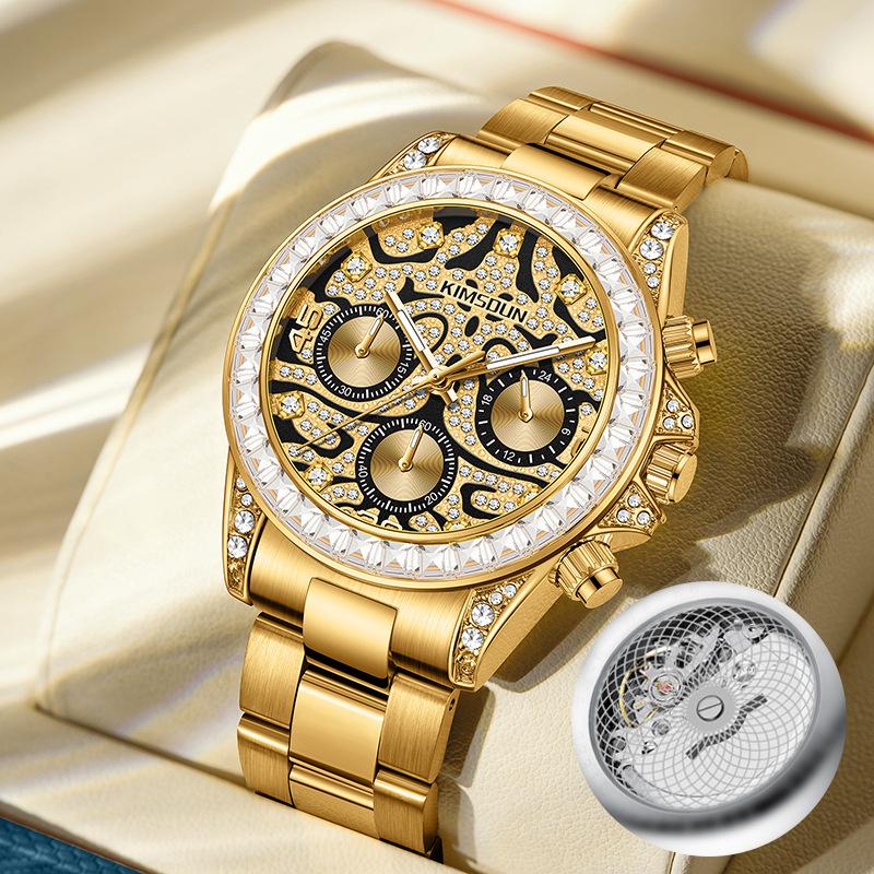 KIMSDUN New Men Quartz Watch Fashion Personalized Trendy Man Wristwatch Casual Steel Strap Quartz Watch for Men Waterproof Luminous золотий
KIMSDUN New Men Quartz Watch Fashion Personalized Trendy Man Wristwatch Casual Steel Strap Quartz Watch for Men Waterproof Luminous золотий