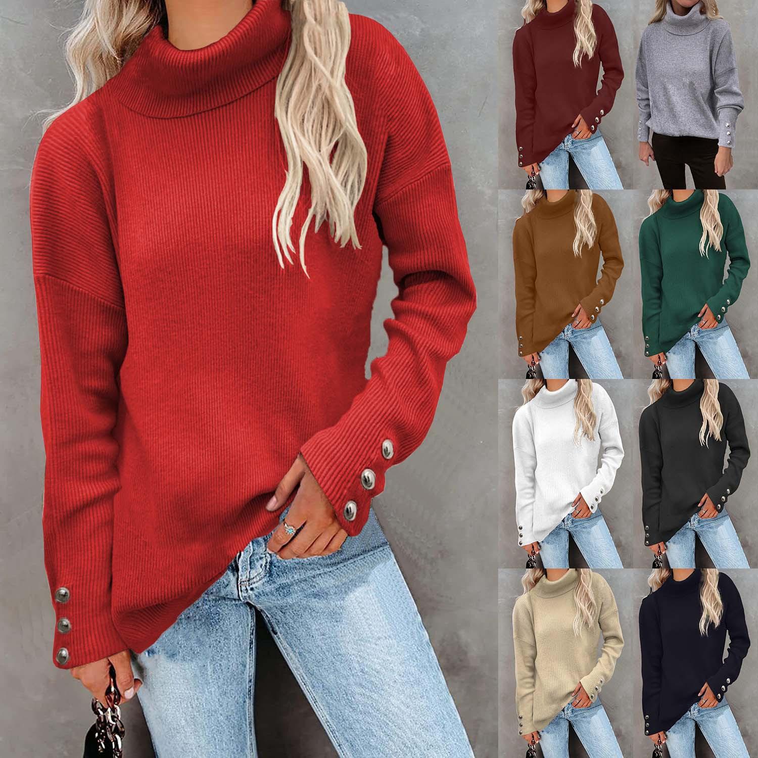 Women s Turleneck Long Sleeved Blouse High Collar Embellished Button Up Top Solid Color Corset T-shirt
Women s Turleneck Long Sleeved Blouse High Collar Embellished Button Up Top Solid Color Corset T-shirt