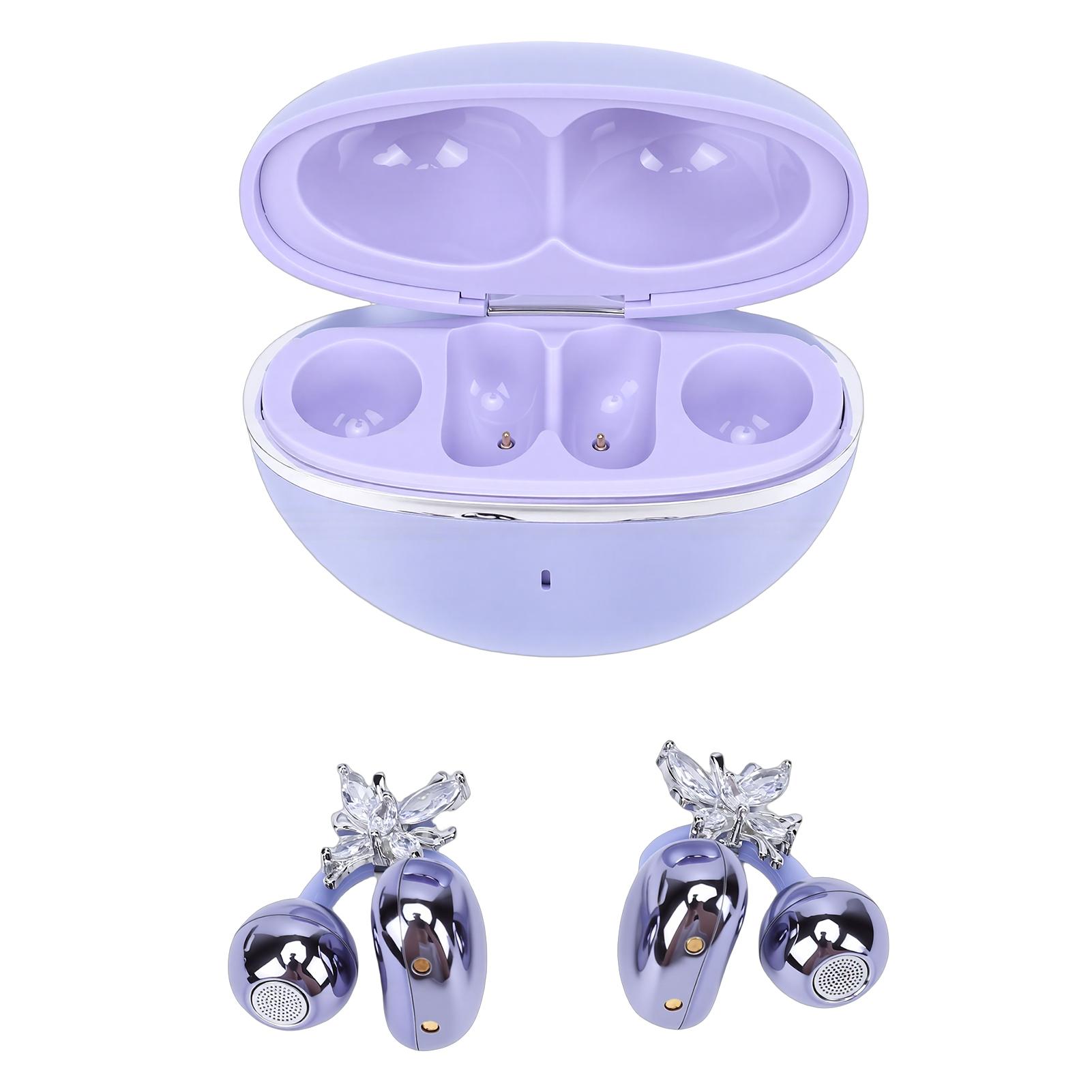 Wireless Earbuds Bluetooth Headphones with Detachable Earrings Comfort Snug Fit for Women Gifts Sports Workouts Purple фіолетовий
Wireless Earbuds Bluetooth Headphones with Detachable Earrings Comfort Snug Fit for Women Gifts Sports Workouts Purple фіолетовий
