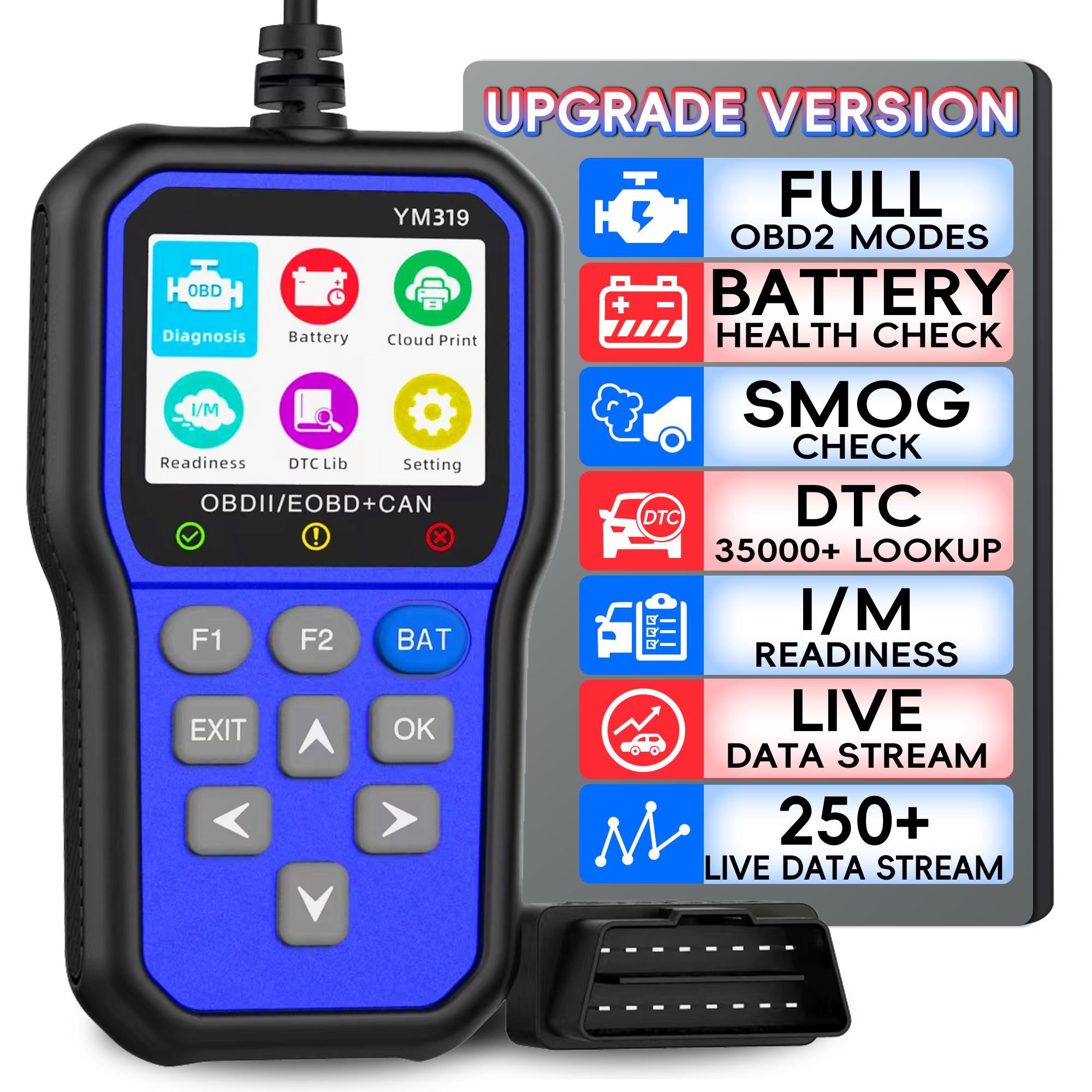 Profession OBD2 сканер диагностический инструмент, считыватель кодов Check Engine OBD2 сканер со сбросом, режим 6, режим 8 и готовностью I/M синий
Profession OBD2 сканер диагностический инструмент, считыватель кодов Check Engine OBD2 сканер со сбросом, режим 6, режим 8 и готовностью I/M синий