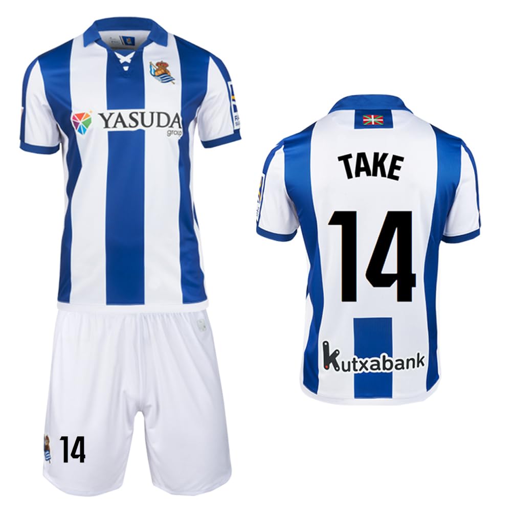 Домашняя футбольная форма Real Sociedad, форма Takefusa Kubo, номер 14, спортивная одежда TAKE для взрослых, спортивная футболка, комплект верха и низа 24-25
Домашняя футбольная форма Real Sociedad, форма Takefusa Kubo, номер 14, спортивная одежда TAKE для взрослых, спортивная футболка, комплект верха и низа 24-25