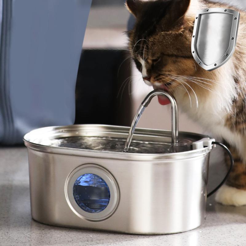 Фонтанчик для воды Cat с двойным фильтром, сверхтихий насос, нержавеющая сталь большой емкости, 3,2 л/108 унций
Фонтанчик для воды Cat с двойным фильтром, сверхтихий насос, нержавеющая сталь большой емкости, 3,2 л/108 унций
