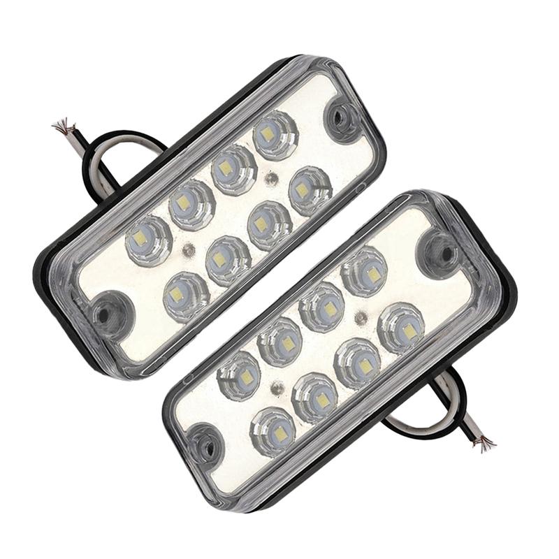 2Pcs White 8 LED Side Marker Light Indicator Clearance Lamp Fit For Truck Trailer Lorry 12V
2Pcs White 8 LED Side Marker Light Indicator Clearance Lamp Fit For Truck Trailer Lorry 12V