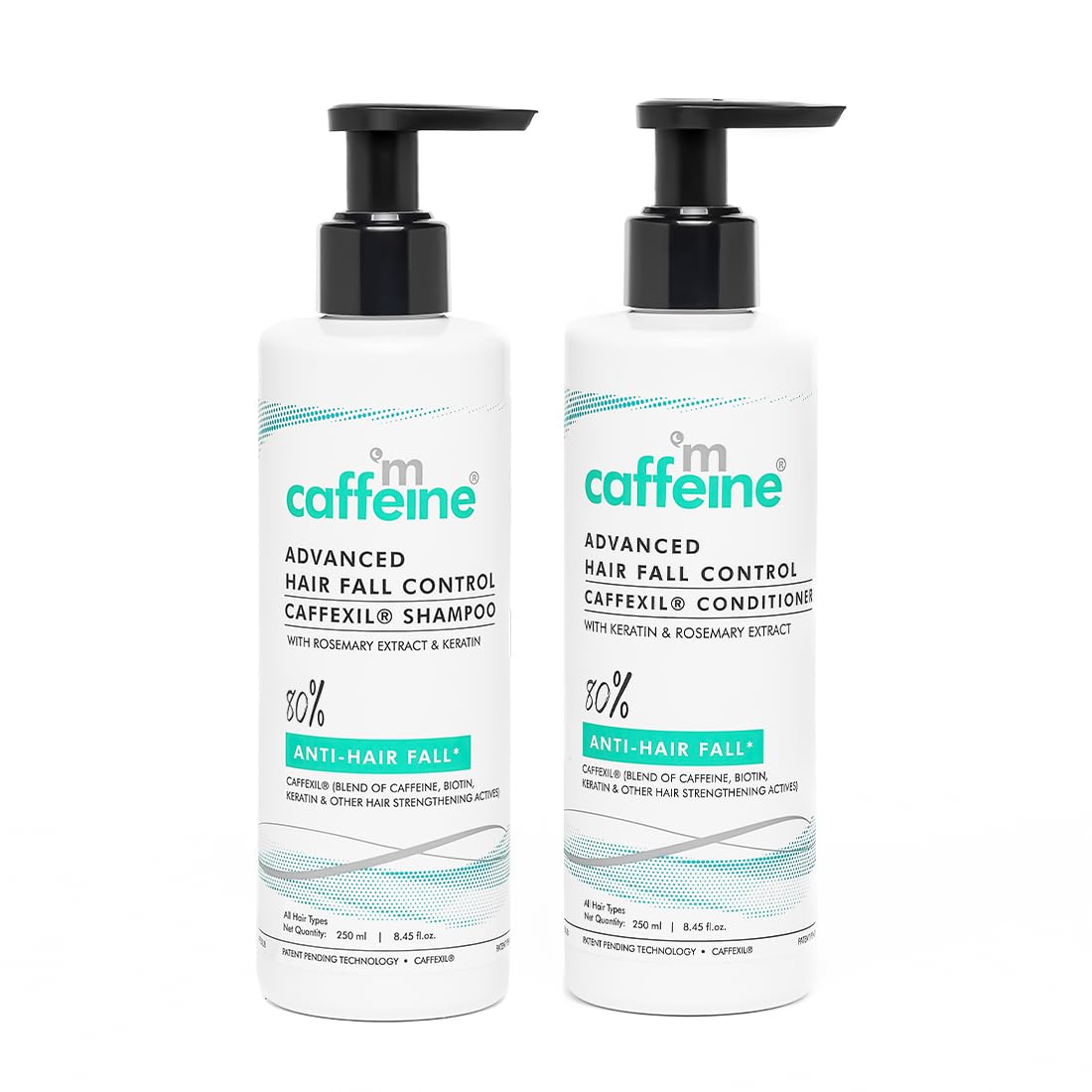 mCaffeine Caffexil Hair Fall Control Shampoo & Conditioner Set With Keratin Biotin Rosemary Sulphate Free For Men Women 250 ml Pack Of 2
mCaffeine Caffexil Hair Fall Control Shampoo & Conditioner Set With Keratin Biotin Rosemary Sulphate Free For Men Women 250 ml Pack Of 2