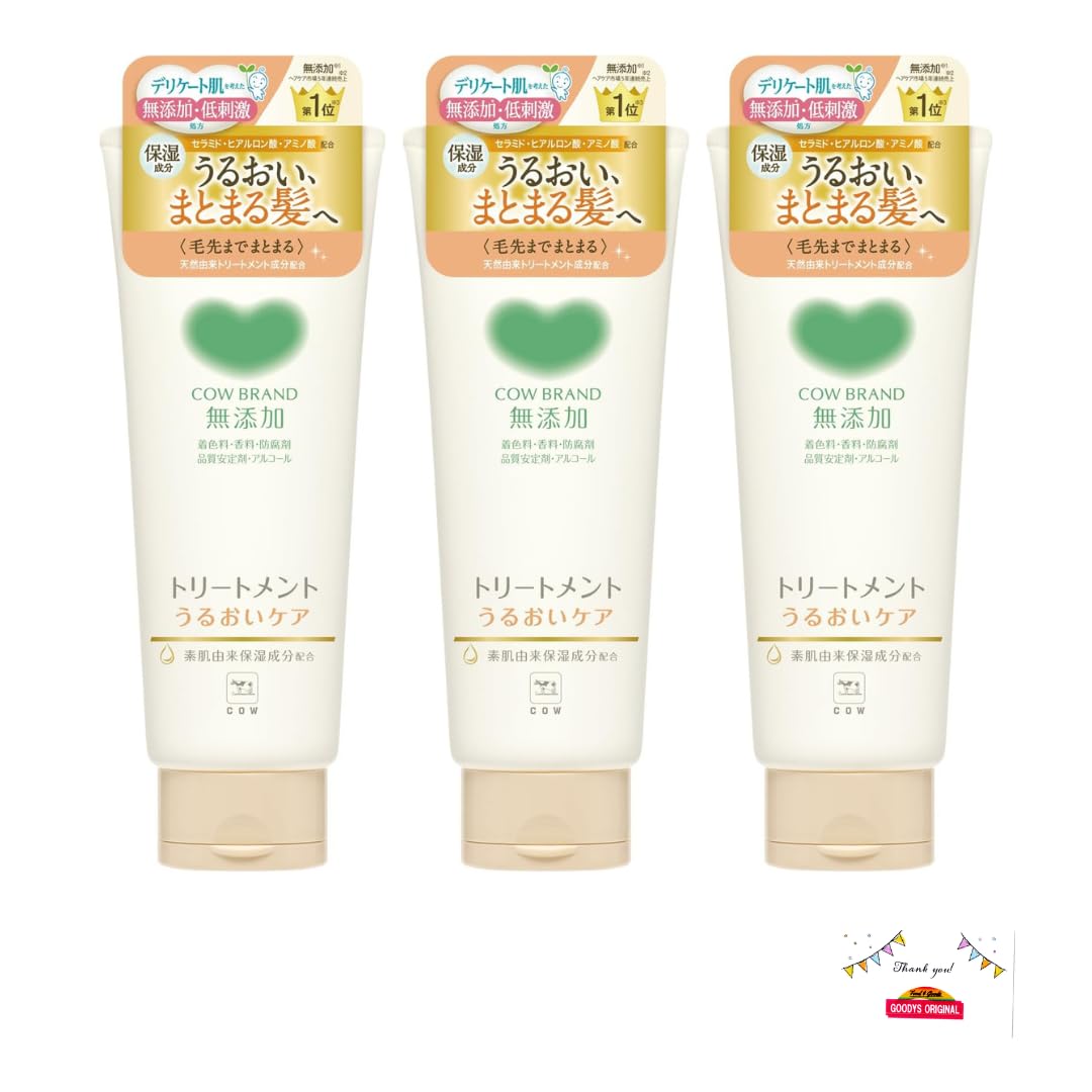 Cow Brand Additive-Free Treatment Moisturizing Care 180g x 3 Set Goodys Original Daily Product Sample Included
Cow Brand Additive-Free Treatment Moisturizing Care 180g x 3 Set Goodys Original Daily Product Sample Included