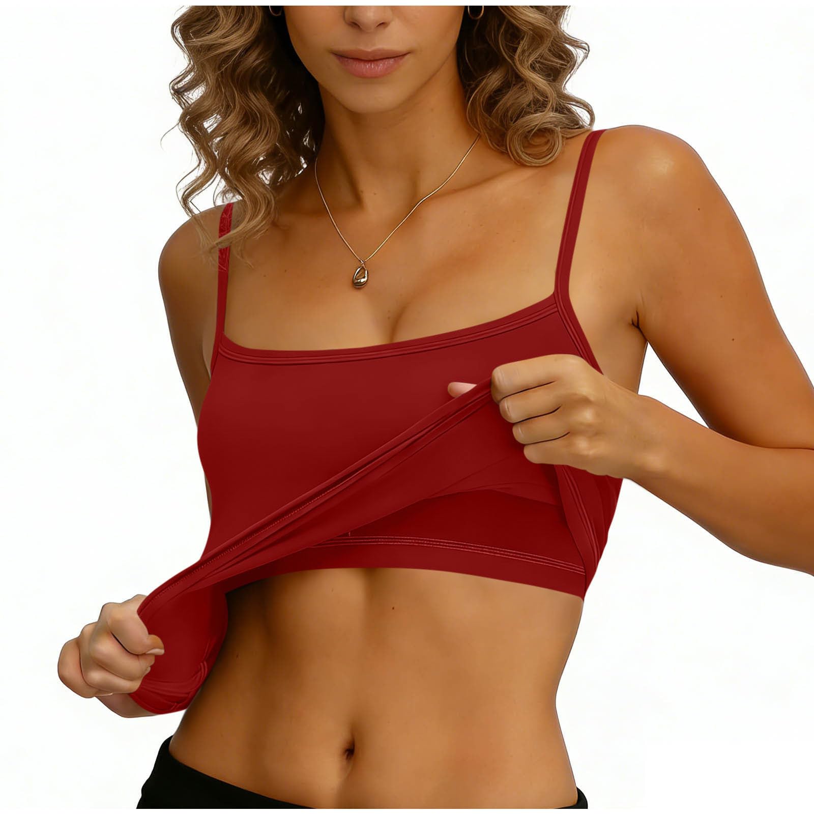 Women’s Fitted Camisole Top with Adjustable Spaghetti Straps Stretchy Sleeveless Basic Tank for Daily Wear Layering XXL красный
Women’s Fitted Camisole Top with Adjustable Spaghetti Straps Stretchy Sleeveless Basic Tank for Daily Wear Layering XXL красный