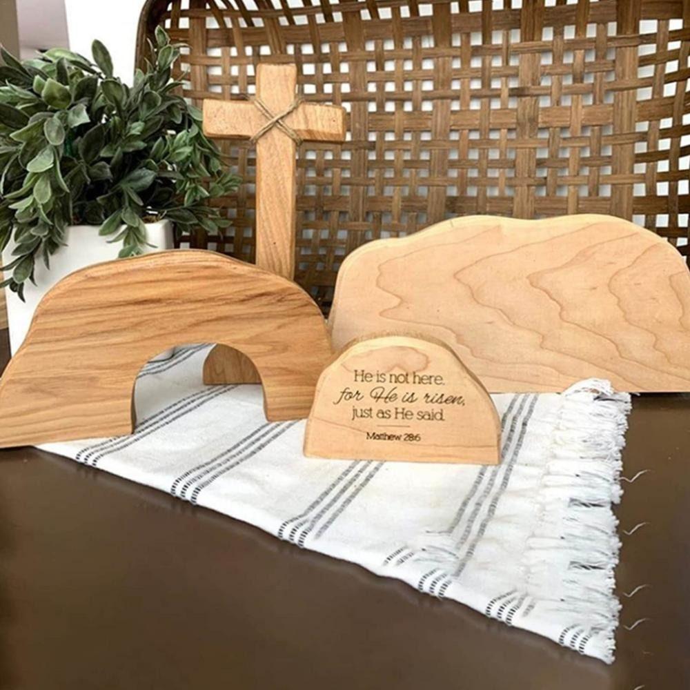 Wooden Ornaments Nativity Scene Mountain range Resurrection of the Cross Easter Resurrection Scene
Wooden Ornaments Nativity Scene Mountain range Resurrection of the Cross Easter Resurrection Scene