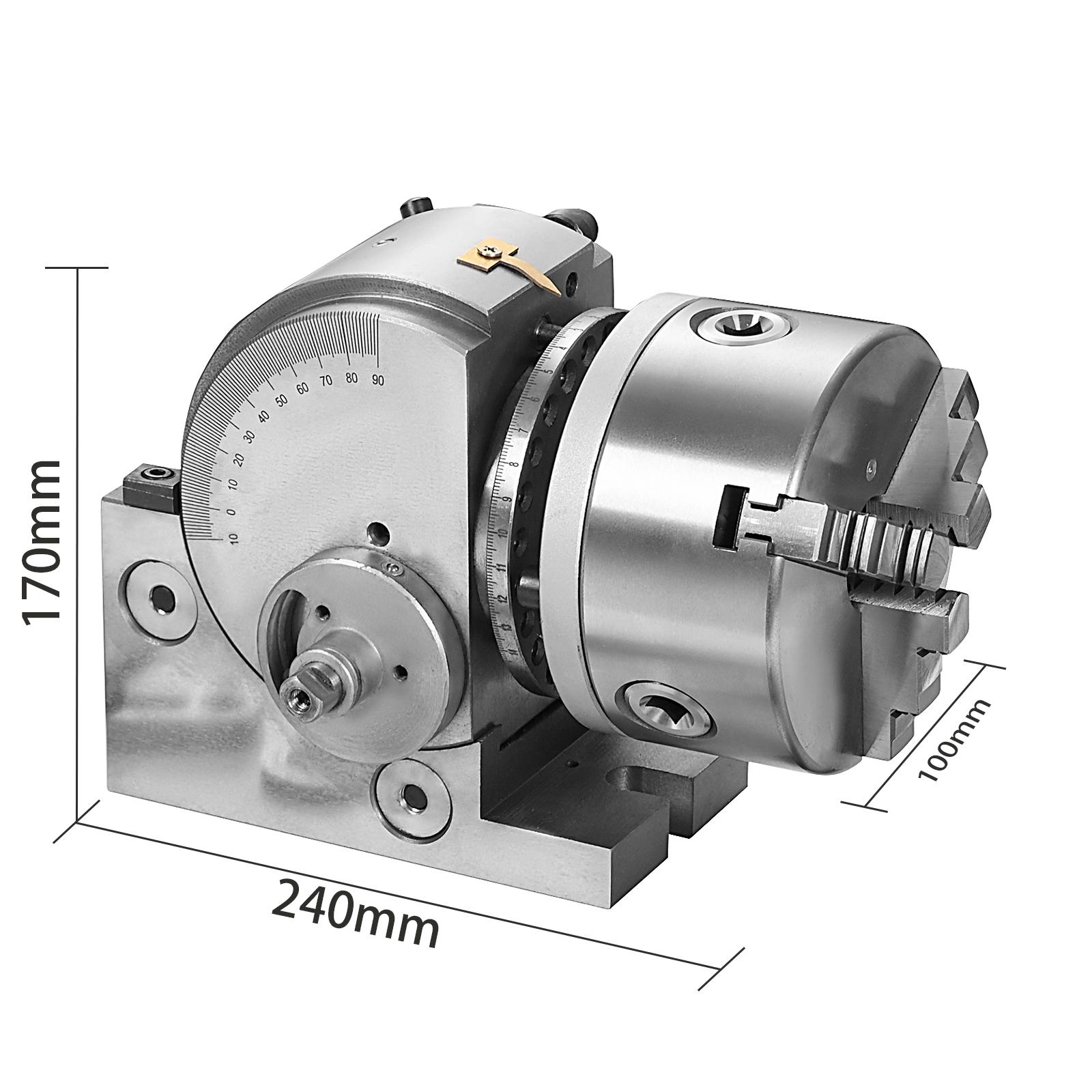 Dividing Head Precision Universal BS-4in/5in/6in 3-Jaw Indexing Head Tailstock & Chuck for Drilling Milling Grinding
Dividing Head Precision Universal BS-4in/5in/6in 3-Jaw Indexing Head Tailstock & Chuck for Drilling Milling Grinding