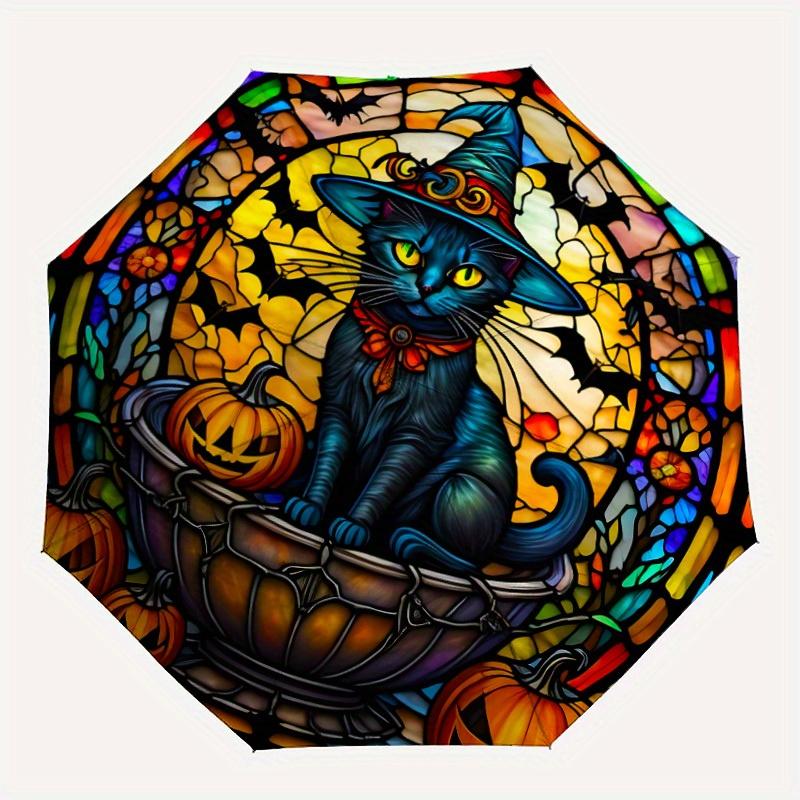1pc Halloween Cat Automatic Folding Umbrella - 8-Rib Iron Frame, Portable Sunshade with Plastic Handle yy250731305
1pc Halloween Cat Automatic Folding Umbrella - 8-Rib Iron Frame, Portable Sunshade with Plastic Handle yy250731305