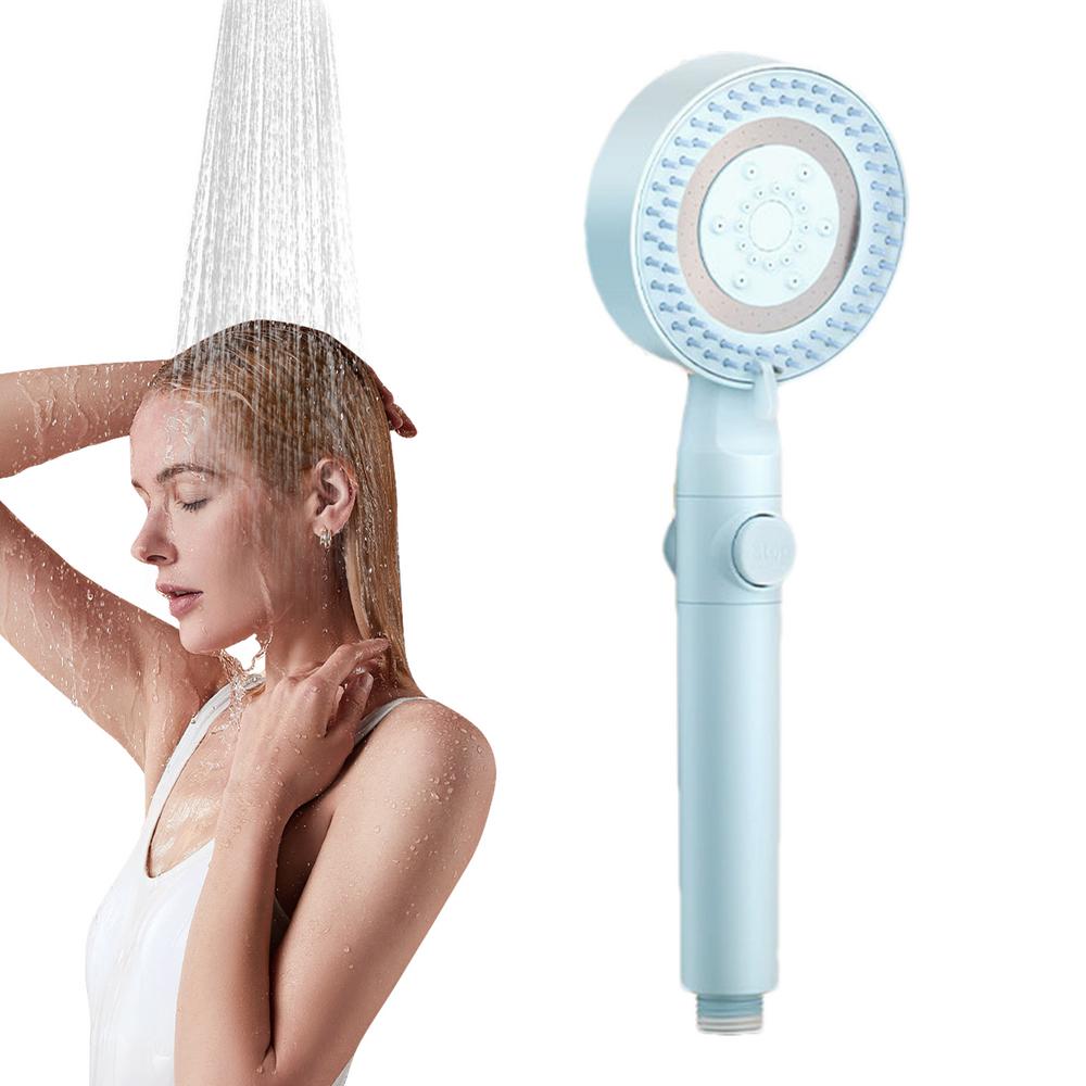 Powerful Shower Head Adjustable 5-Mode Hand Showerhead Multilayer Filtration Bathing Sprayer Hotel Home Bathroom Accessories синій
Powerful Shower Head Adjustable 5-Mode Hand Showerhead Multilayer Filtration Bathing Sprayer Hotel Home Bathroom Accessories синій