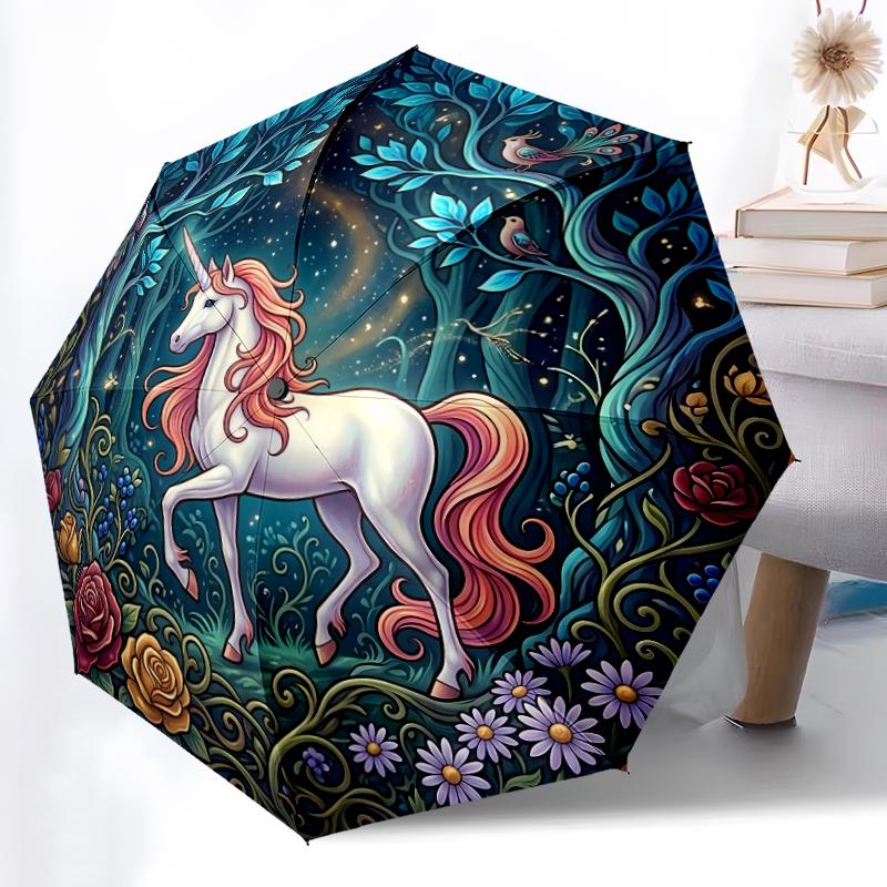 1pc Sturdy 8-Bone Auto Umbrella, Amber Autumn Unicorn Umbrella, Digital Printed, Foldable Umbrella for On-the-Go Outdoor Use
1pc Sturdy 8-Bone Auto Umbrella, Amber Autumn Unicorn Umbrella, Digital Printed, Foldable Umbrella for On-the-Go Outdoor Use