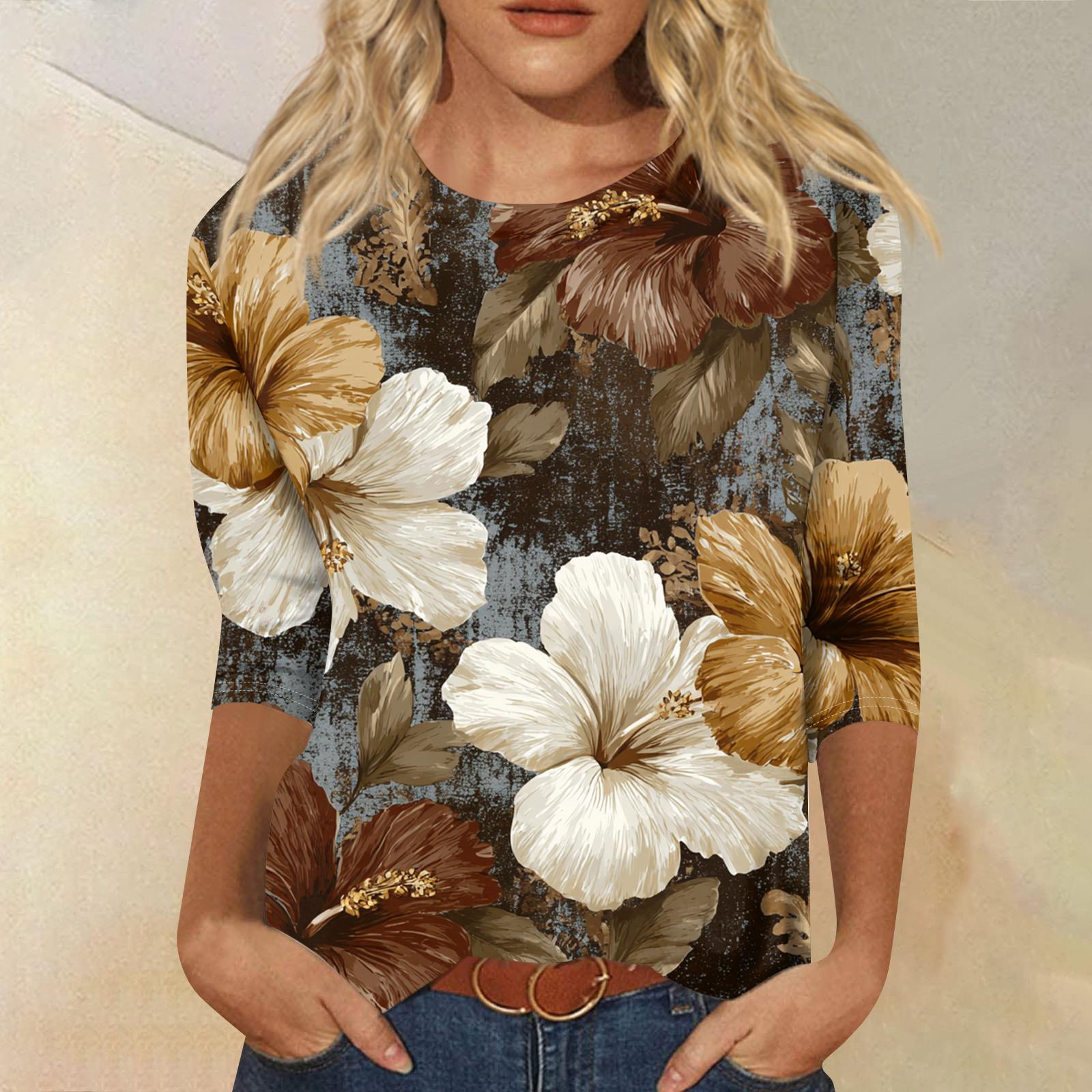Women s Fashion Casual Round Neck Three-quarter Sleeve Retro Floral Print T-shirt Top XXXXXL коричневый
Women s Fashion Casual Round Neck Three-quarter Sleeve Retro Floral Print T-shirt Top XXXXXL коричневый