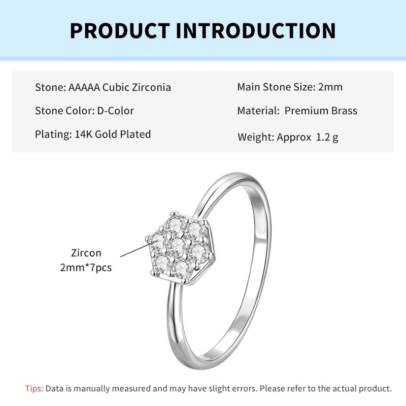 Rrjzz Hexagon Vintage CZ Imitation Diamond Rings for Women Round Cut Cubic Zirconia Birthday Eternity Band Ring Jewelry Gift 5
Rrjzz Hexagon Vintage CZ Imitation Diamond Rings for Women Round Cut Cubic Zirconia Birthday Eternity Band Ring Jewelry Gift 5
