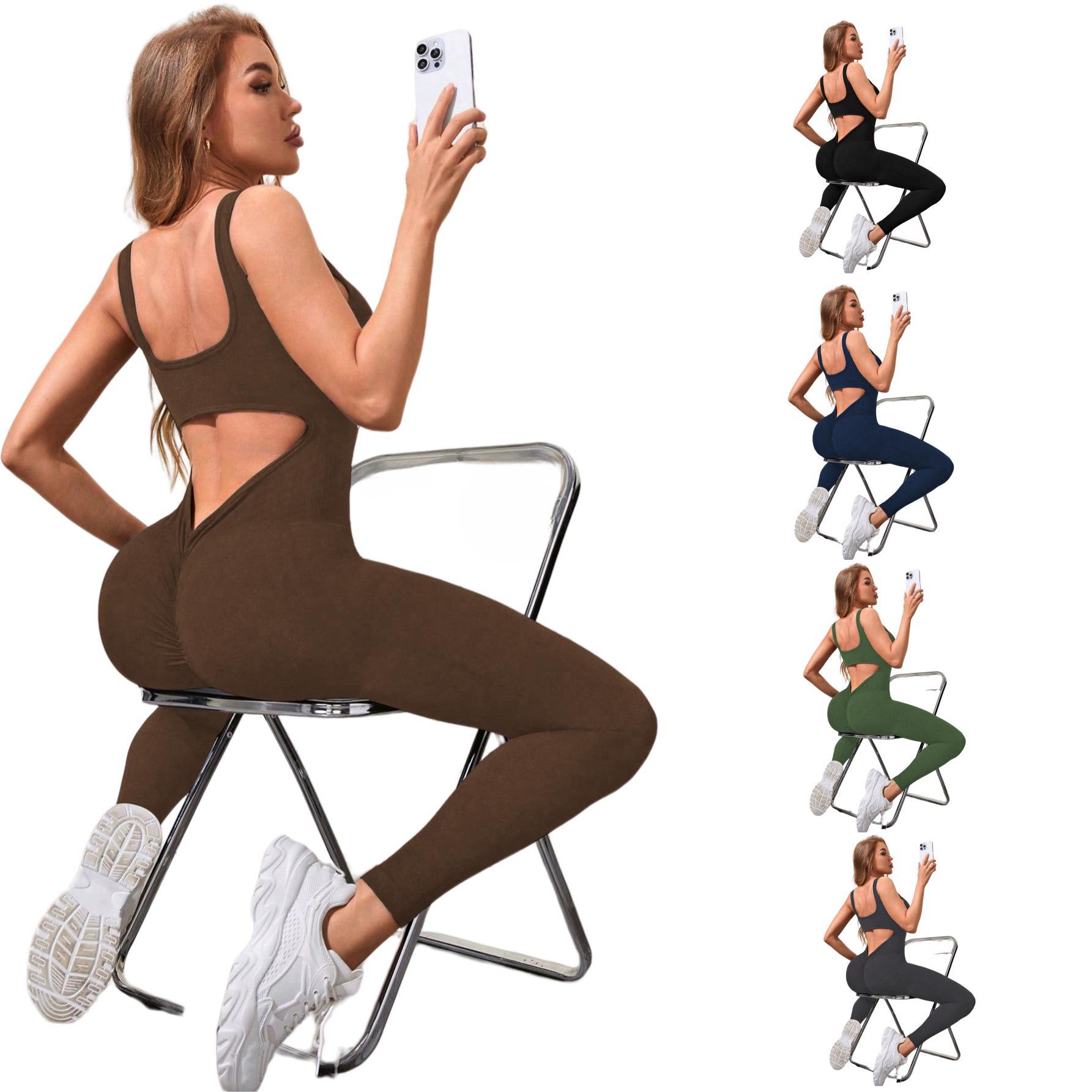 Women s European & American High-Elastic Yoga Bodysuit with Sexy Back Design and Tight-Fitting Long Pants Large чорний
Women s European & American High-Elastic Yoga Bodysuit with Sexy Back Design and Tight-Fitting Long Pants Large чорний