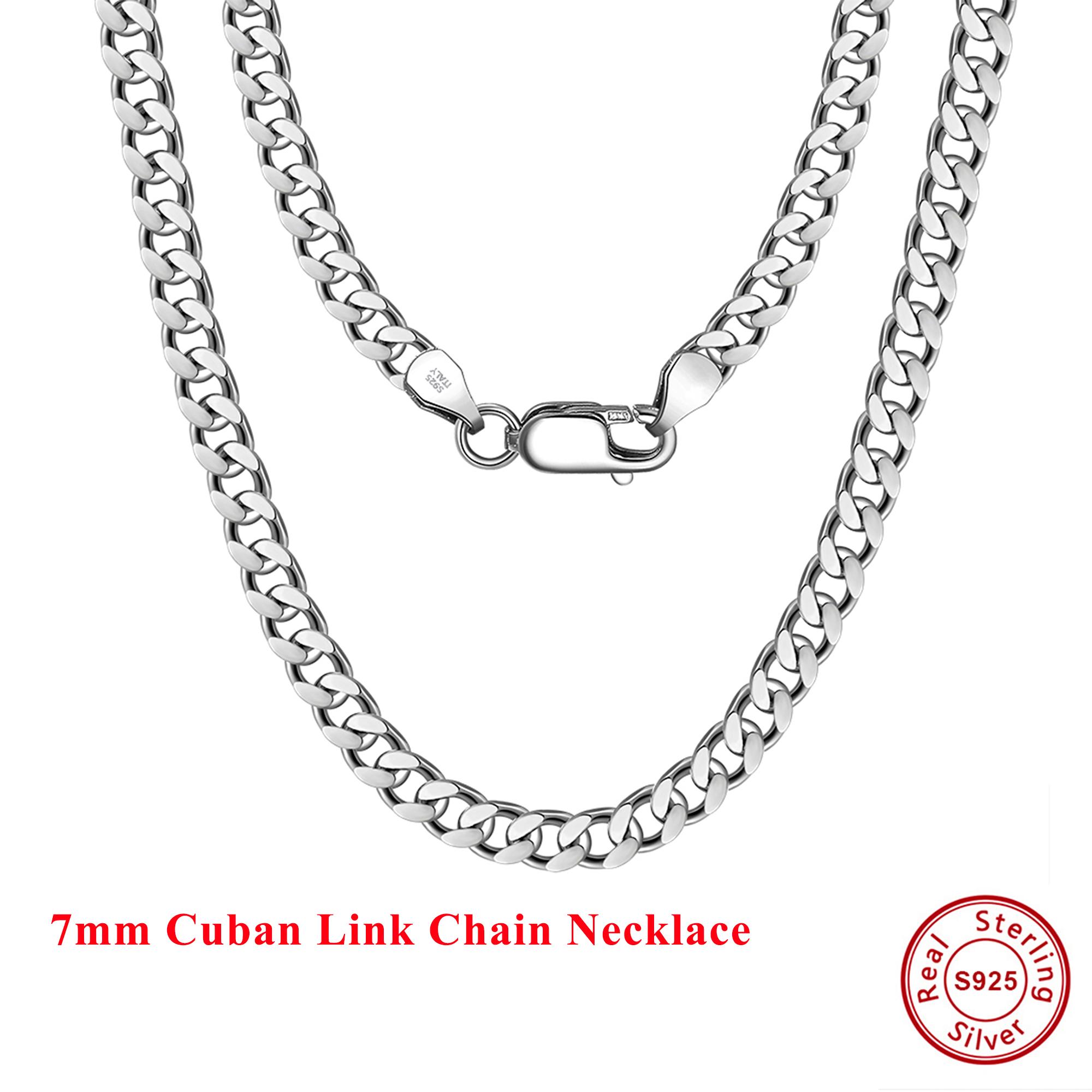 Effie Queen 925 Silver Chains 7mm Cuban Link Chain Choker Necklace Simple Jewelry Gift for Women, Men 2026 Trend Necklace SC38 40cm
Effie Queen 925 Silver Chains 7mm Cuban Link Chain Choker Necklace Simple Jewelry Gift for Women, Men 2026 Trend Necklace SC38 40cm