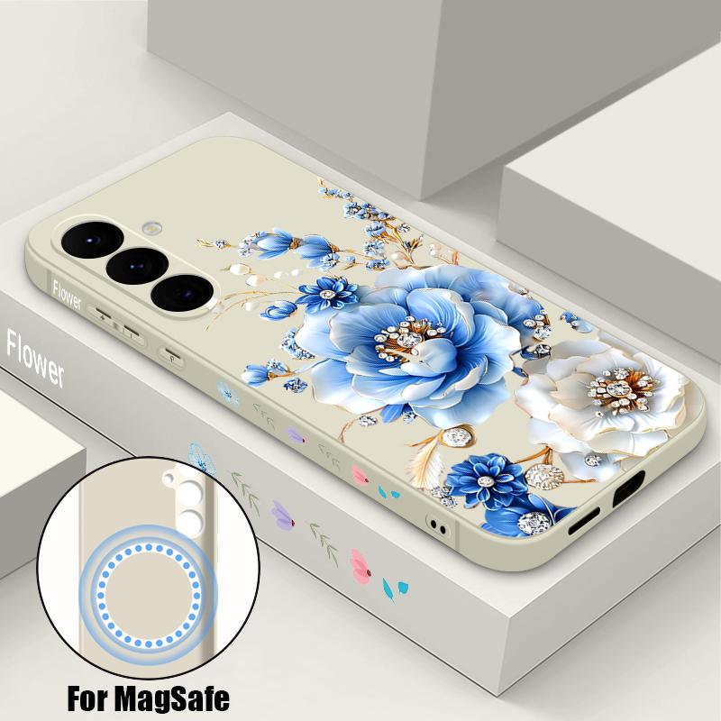 Luxury Blue Flower Print Case For Samsung Galaxy S26 S25 Ultra S24 S23 FE S22 Plus S21 Built-in Metal Plate Magnetic Silicone Cover Samsung S24 Ultra белый
Luxury Blue Flower Print Case For Samsung Galaxy S26 S25 Ultra S24 S23 FE S22 Plus S21 Built-in Metal Plate Magnetic Silicone Cover Samsung S24 Ultra белый