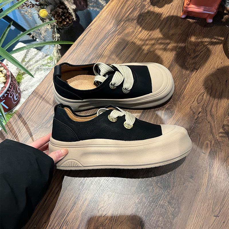 Retro little white shoes spring new thick-soled heightening board shoes casual big-headed women s shoes versatile and not tired feet single shoes 40 чорний
Retro little white shoes spring new thick-soled heightening board shoes casual big-headed women s shoes versatile and not tired feet single shoes 40 чорний