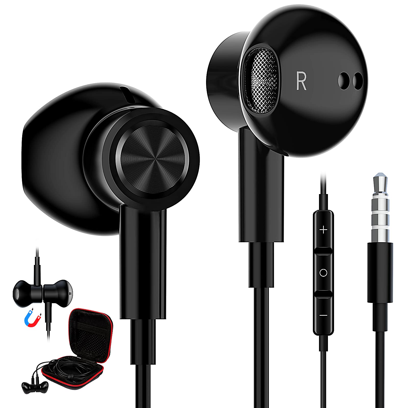 Wired Earphones with Magnetic Noise Deep Compatible with iPhone Android Web Remote Case Black Microphone, 3.5mm Jack, Design, Cancelling, Bass, чорний
Wired Earphones with Magnetic Noise Deep Compatible with iPhone Android Web Remote Case Black Microphone, 3.5mm Jack, Design, Cancelling, Bass, чорний