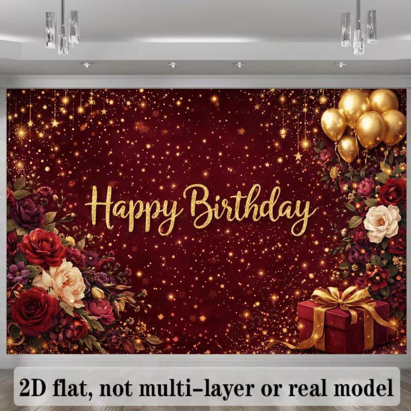 2D Luxury Gold Glitter Happy Birthday Backdrop Banner Party Decoration for Women 47.2x31.5inch/120*80cm
2D Luxury Gold Glitter Happy Birthday Backdrop Banner Party Decoration for Women 47.2x31.5inch/120*80cm