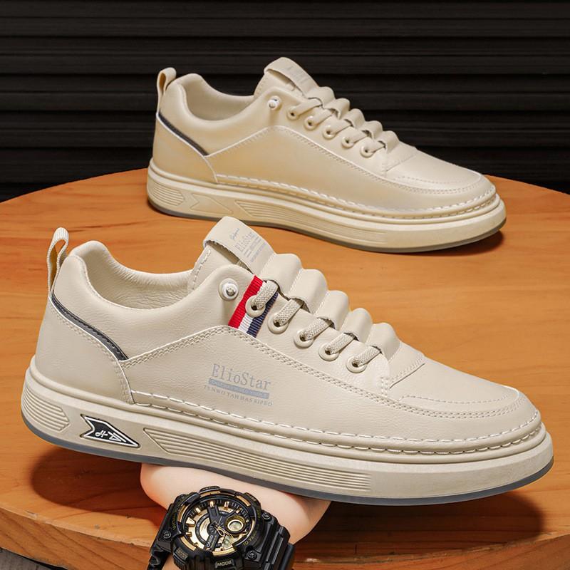 Men s Shoes New Breathable Leather White Trend All-match Step-on Sports Casual Skate Fashionable 42
Men s Shoes New Breathable Leather White Trend All-match Step-on Sports Casual Skate Fashionable 42
