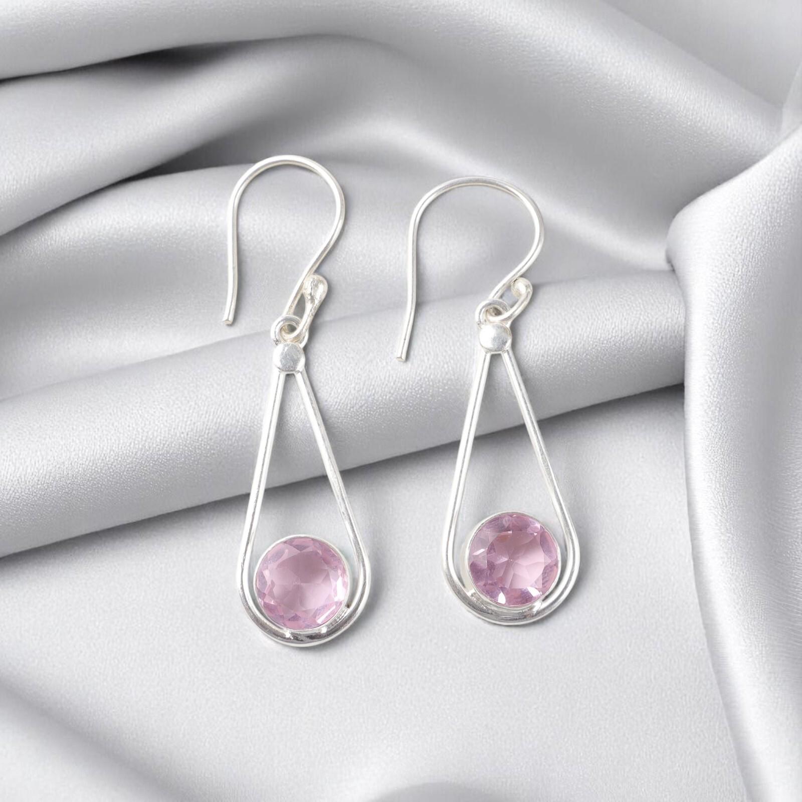 Rare Morganite Gemstone 925 Sterling Silver Handmade Drop/Dangle Earrings 1.76 EE-126-7
Rare Morganite Gemstone 925 Sterling Silver Handmade Drop/Dangle Earrings 1.76 EE-126-7
