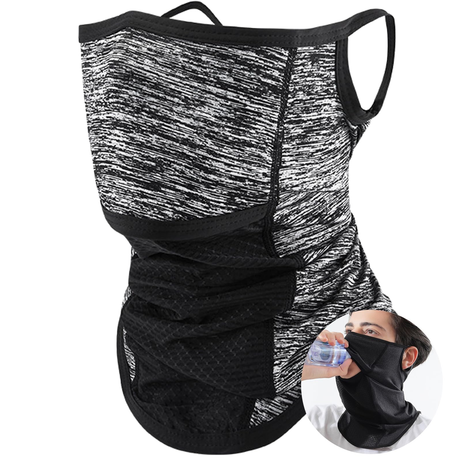 Andeor Face Cover Neck Guard for Cyclists, Spring/Summer Use, 2024 New Opening Design, Contact -5°C Cooling Technology, UPF50+ Tested, Ear Hooks,
Andeor Face Cover Neck Guard for Cyclists, Spring/Summer Use, 2024 New Opening Design, Contact -5°C Cooling Technology, UPF50+ Tested, Ear Hooks,