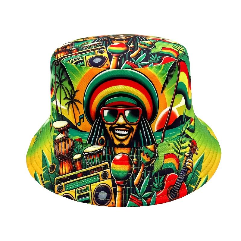 Trendy Hip-Hop Jamaican Style Character Print Bucket Hat Lightweight Fashionable Unisex Fisherman s Cap Perfect for Parties
Trendy Hip-Hop Jamaican Style Character Print Bucket Hat Lightweight Fashionable Unisex Fisherman s Cap Perfect for Parties