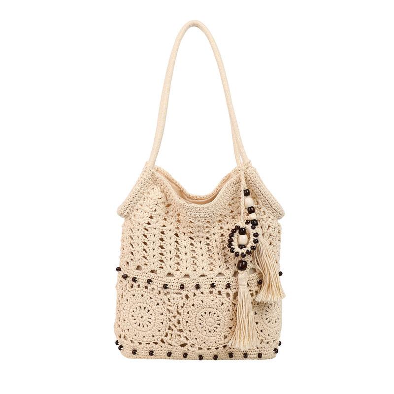 Handmade Woven Bag for Women, Simple Travel Beach Bag, Solid Color Hollow Bead Tassel Single Shoulder Armpit Bag белый
Handmade Woven Bag for Women, Simple Travel Beach Bag, Solid Color Hollow Bead Tassel Single Shoulder Armpit Bag белый