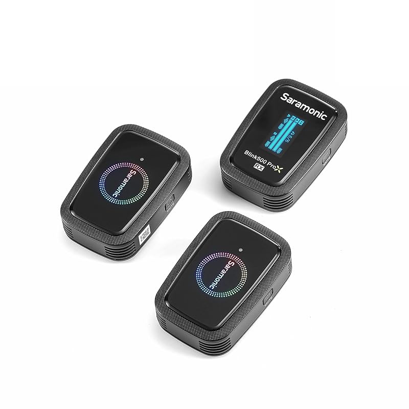 Saramonic Salamonic 2.4GHz micro wireless microphone system 2 transmitters with RGB light effects, 1 receiver black Lavalier microphone included
Saramonic Salamonic 2.4GHz micro wireless microphone system 2 transmitters with RGB light effects, 1 receiver black Lavalier microphone included