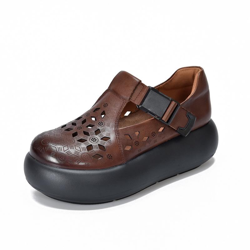 Johnature Натуральная кожа Круглый носок Толстая подошва Женская обувь Ретро Универсальные Дышащие Ажурные Сандалии на платформе 39 коричневый
Johnature Натуральная кожа Круглый носок Толстая подошва Женская обувь Ретро Универсальные Дышащие Ажурные Сандалии на платформе 39 коричневый