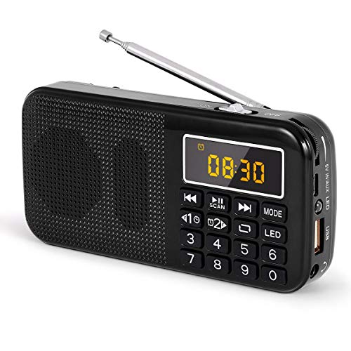 Gemean J-725 Portable Mini Digital Wide FM Radio with Rechargeable Battery, FM Only, SD Card, USB, MP3, Flashlight, and Alarm Clock. High-Capacity (30
Gemean J-725 Portable Mini Digital Wide FM Radio with Rechargeable Battery, FM Only, SD Card, USB, MP3, Flashlight, and Alarm Clock. High-Capacity (30