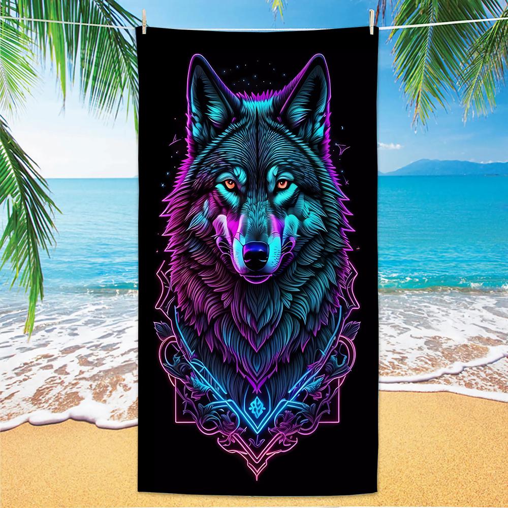 Wolf Pattern Beach Towel, Digital Printing Thin Quick-Dry Anti-Sand Microfiber Lightweight for Swim, Yoga, Travel, Gym, Gift W40*H60(CM)
Wolf Pattern Beach Towel, Digital Printing Thin Quick-Dry Anti-Sand Microfiber Lightweight for Swim, Yoga, Travel, Gym, Gift W40*H60(CM)