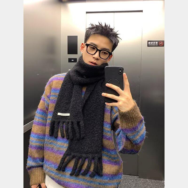 Men s Loose Fit Retro Striped Color Block Round Neck Sweater, Long Sleeve Casual Knitwear for Couples. XL синій
Men s Loose Fit Retro Striped Color Block Round Neck Sweater, Long Sleeve Casual Knitwear for Couples. XL синій