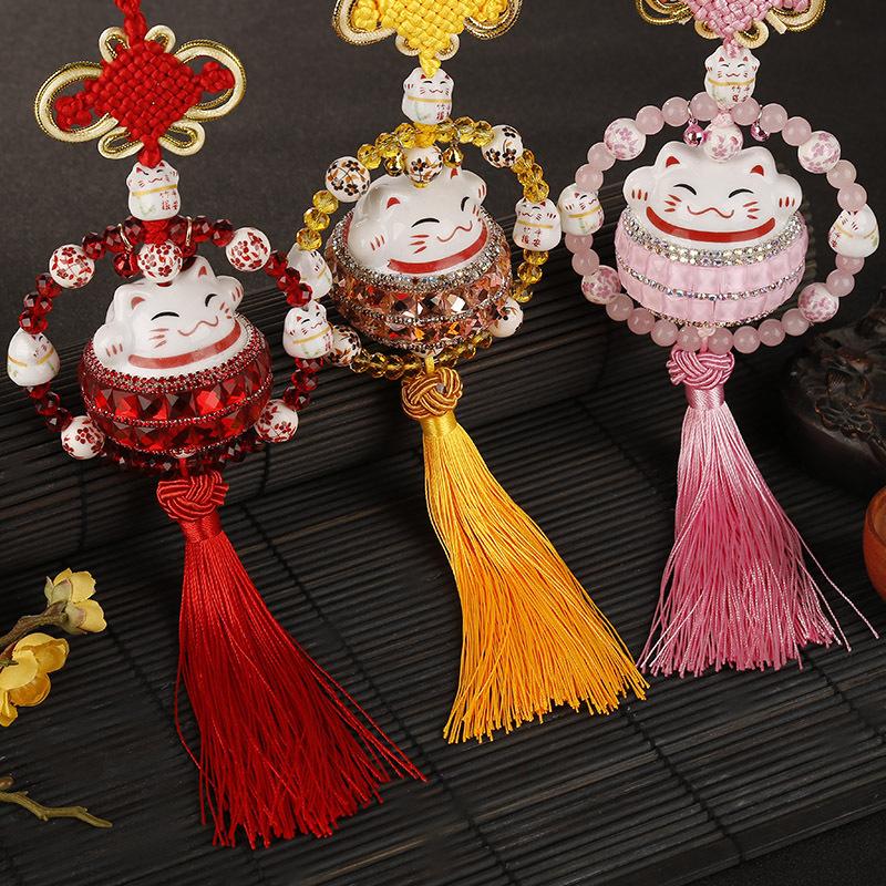 Diamond Studded Lucky Cat Car Pendant Crystal Ceramic Chinese Knot Car Rearview Mirror Suspension Decoration Car Accessories фіолетовий
Diamond Studded Lucky Cat Car Pendant Crystal Ceramic Chinese Knot Car Rearview Mirror Suspension Decoration Car Accessories фіолетовий